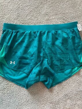 Under Armour Teal Patterned Women's Athletic Shorts